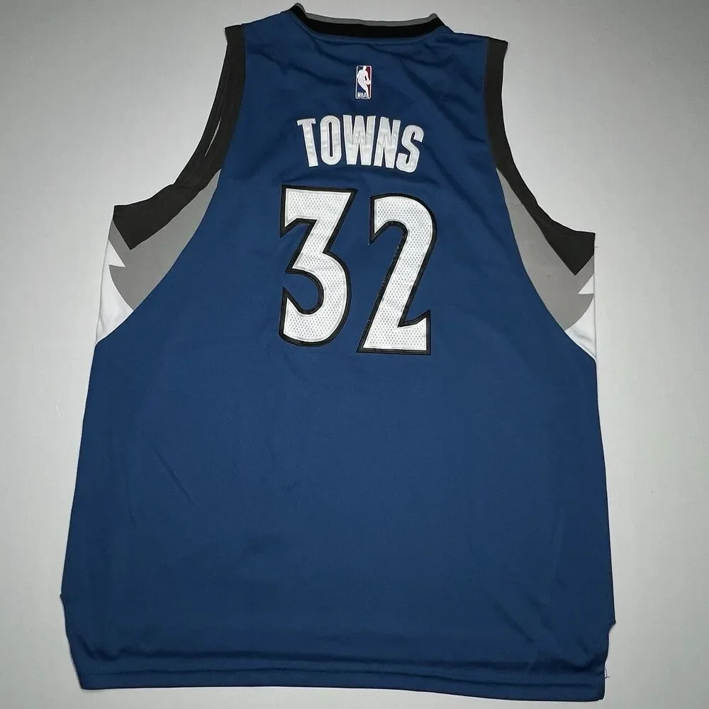 Minnesota Timberwolves KARL-ANTHONY TOWNS Jersey Men Sz M  Basketball Length +2